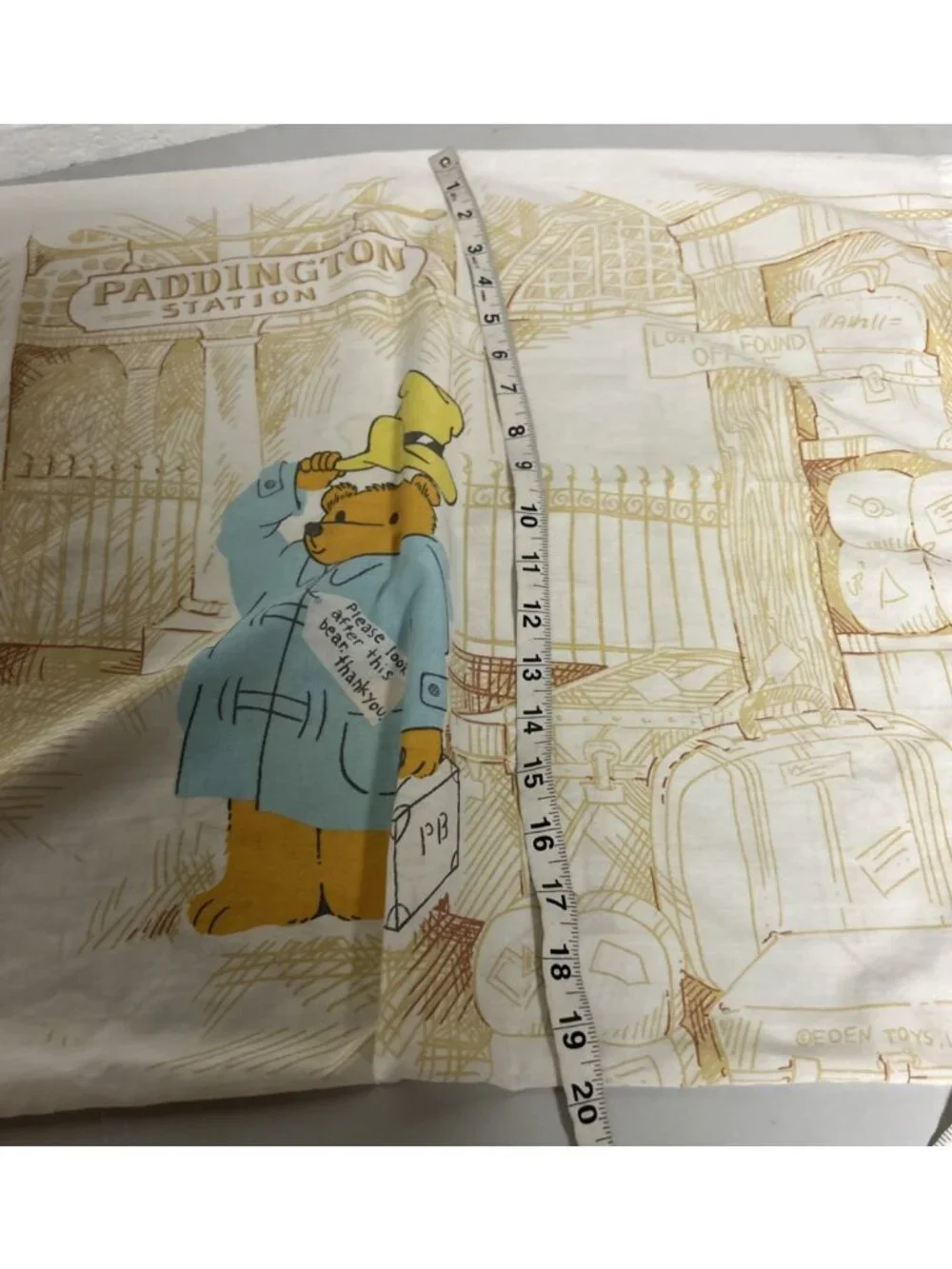 Vintage Paddington Bear Pillowcase Dan River Percale